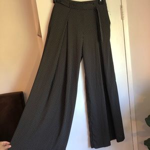 Zara polka dot wide leg pants
